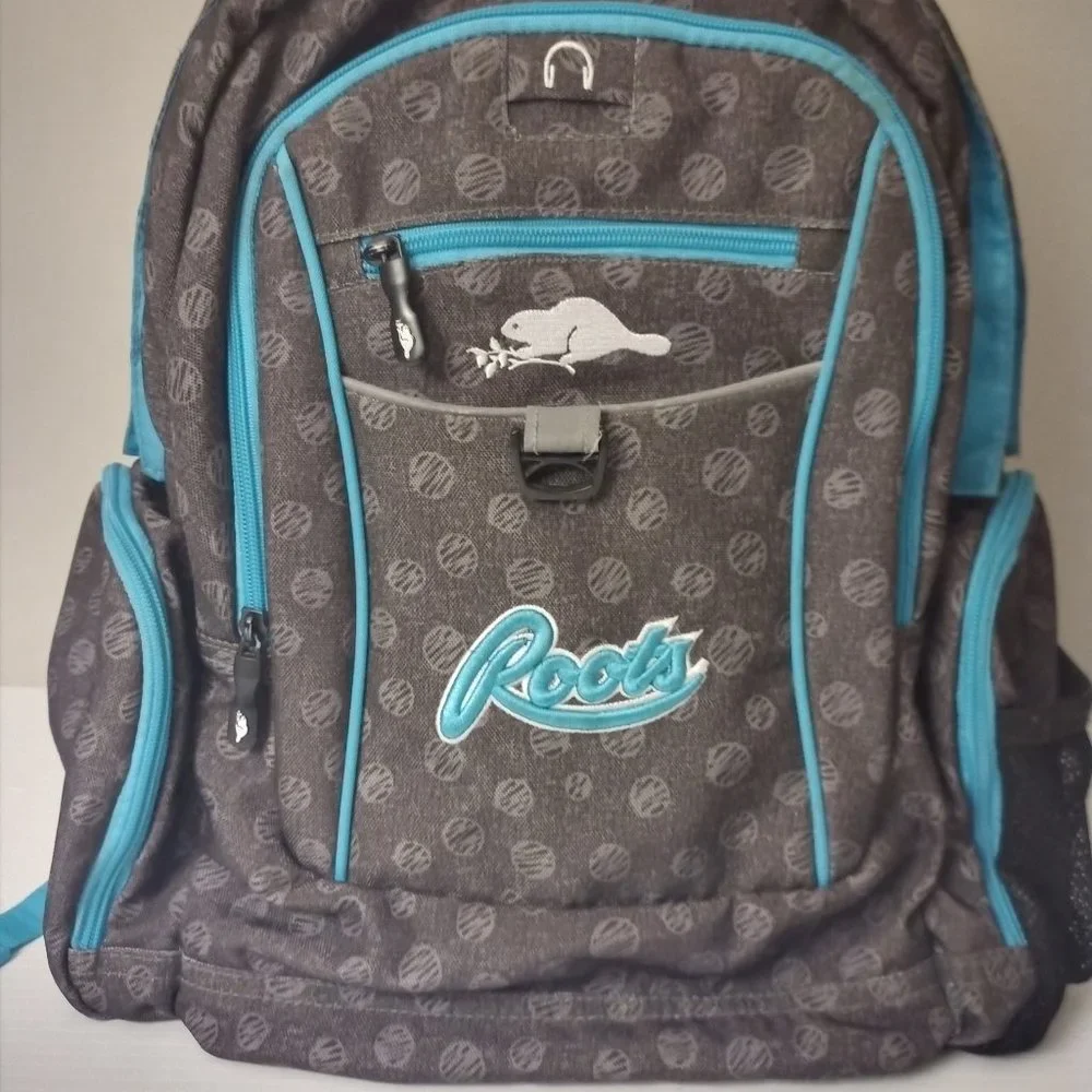 Roots | Bags | Roots Backpack Book Bag Gray Light Blue  display picture 1